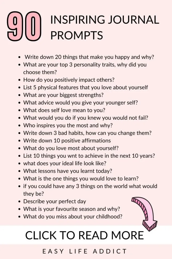 90 Inspiring journal prompts for self-discovery