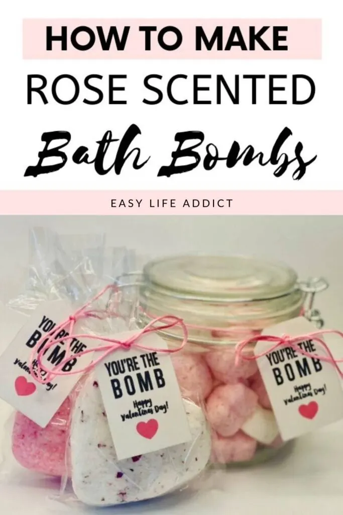 DIY Rose scented bath bombs