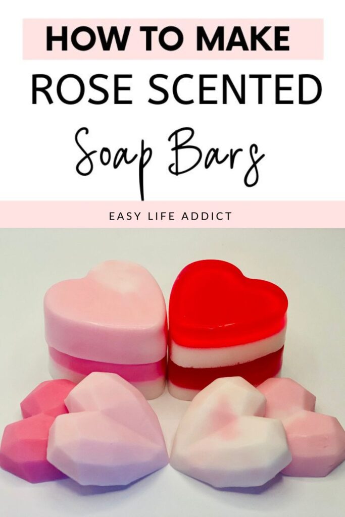 DIY Rose scented soap bars