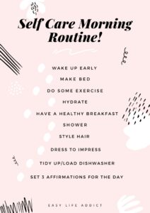 Self-Care Morning Routine For A Successful Day - Easy Life Addict